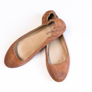 Mossimo Faux Leather Cognac Color Flats Sz. 9.5